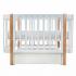 Кроватка детская PITUSO Olivia (маятник, ящик, быстросъемная  стенка) Белый-Бук