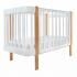 Кроватка детская PITUSO Olivia (маятник, ящик, быстросъемная  стенка) Белый-Бук
