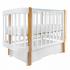 Кроватка детская PITUSO Olivia (маятник, ящик, быстросъемная  стенка) Белый-Бук