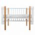 Кроватка детская PITUSO Olivia (маятник, ящик, быстросъемная  стенка) Белый-Бук