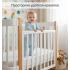Кроватка детская PITUSO Olivia (маятник, ящик, быстросъемная  стенка) Белый-Бук