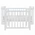 Кроватка детская PITUSO Olivia (маятник, ящик, быстросъемная  стенка) Белый-белый / Pit-101