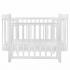 Кроватка детская PITUSO Olivia (маятник, ящик, быстросъемная  стенка) Белый-белый / Pit-101