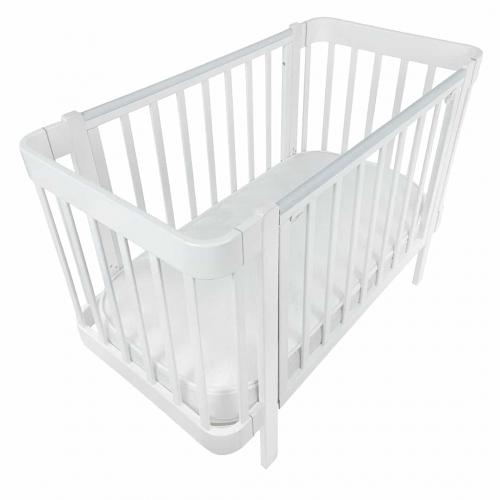 Кроватка детская PITUSO Olivia (маятник, ящик, быстросъемная  стенка) Белый-белый / Pit-101