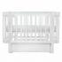 Кроватка детская PITUSO Olivia (маятник, ящик, быстросъемная  стенка) Белый-белый / Pit-101