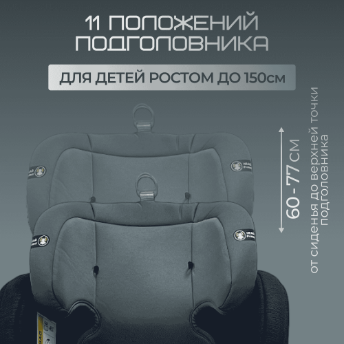 Автокресло Bubago Freet BG 178-1 Черный (0-36 кг) (Isofix, поворот 360, с упором в пол)