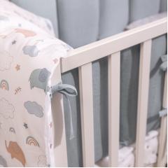 Комплект в кроватку Perina Fancy (Слоники голубые) 6 предметов