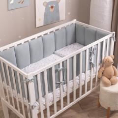 Комплект в кроватку Perina Fancy (Слоники голубые) 6 предметов