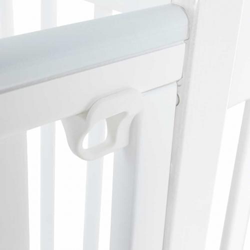 Кроватка детская PITUSO Olivia (маятник, ящик, быстросъемная  стенка) Белый-белый / Pit-101
