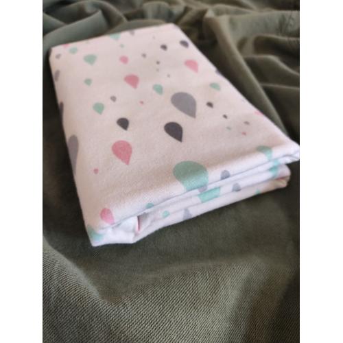 Непромокаемая многоразовая пеленка фланель 60х90 см Капельки