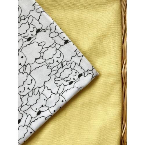 Пеленка трикотажная 90х100 см Барашки (ТМ Пеленкино)