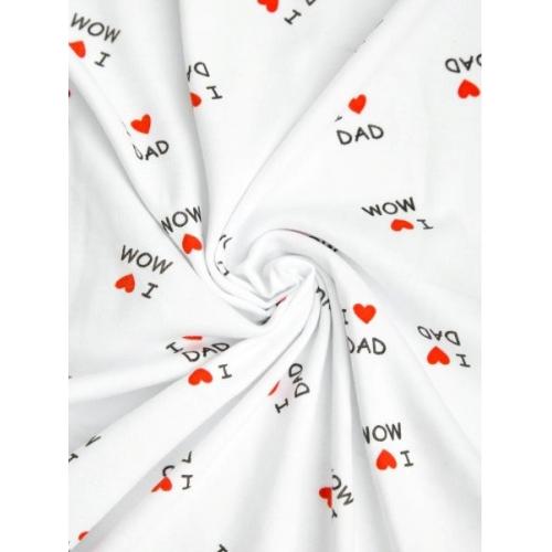 Пеленка трикотажная 90х100 см I love Mom I love Dad (ТМ Пеленкино)