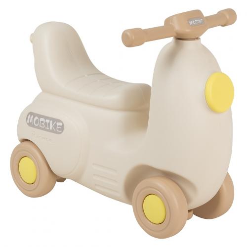 Качалка-каталка Airplane (аэроплан) с толкателем Beige/Бежевый