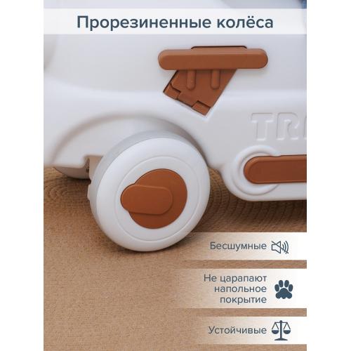 PITUSO Качалка-каталка Паровозик с толкателем Grey/Серый