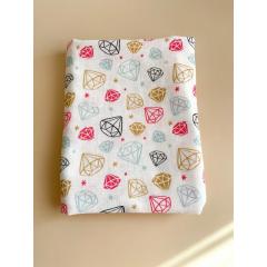 Пеленка муслиновая 80х95 см Бриллианты (ТМ Пеленкино)