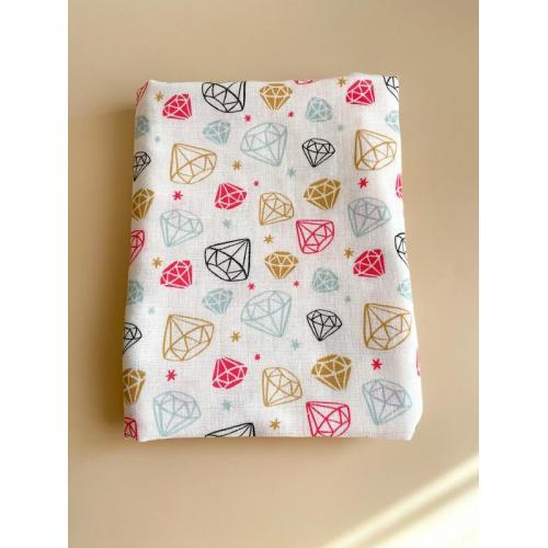 Пеленка муслиновая 80х95 см Бриллианты (ТМ Пеленкино)