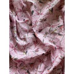 Пеленка муслиновая 80х95 см Стрекозы розовые (ТМ Пеленкино)