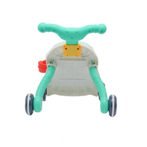 Развивающий игровой столик-тележка, ходунки HE0814 (бирюзовый)