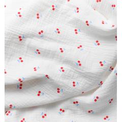 Пеленка муслиновая 100х110 см Ягодки бордовые (ТМ Пеленкино)