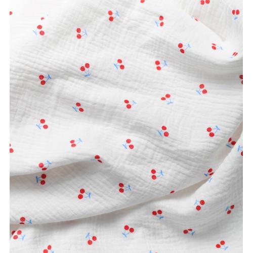 Пеленка муслиновая 100х110 см Ягодки бордовые (ТМ Пеленкино)