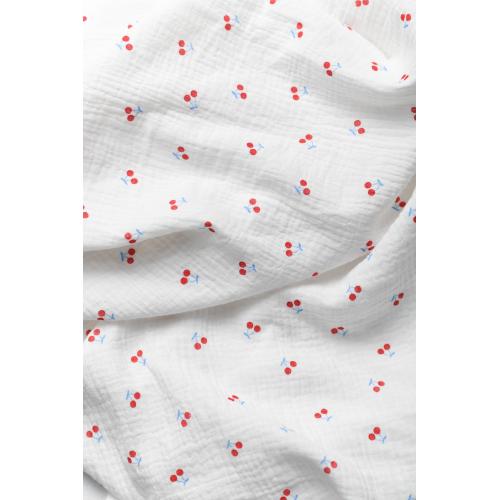 Пеленка муслиновая 100х110 см Ягодки бордовые (ТМ Пеленкино)