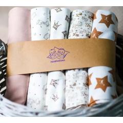 Пеленка трикотажная 5 шт Бежевый  (ТМ Пеленкино)