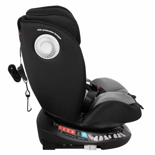 Автокресло Pituso Roys + Plus 0-36 кг IsoFix Black, grey Inlay / Черный Серый вкладыш