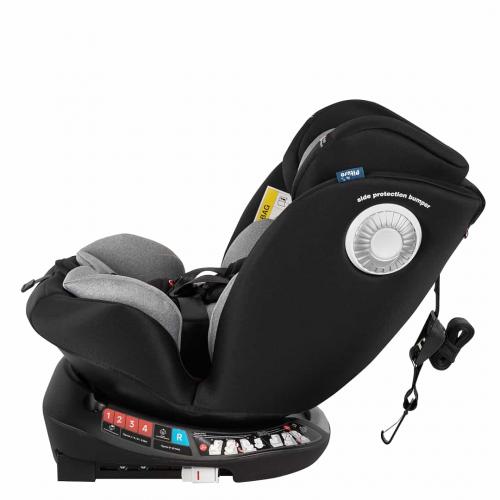 Автокресло Pituso Roys + Plus 0-36 кг IsoFix Black, grey Inlay / Черный Серый вкладыш