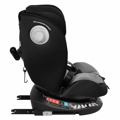 Автокресло Pituso Roys + Plus 0-36 кг IsoFix Black, grey Inlay / Черный Серый вкладыш