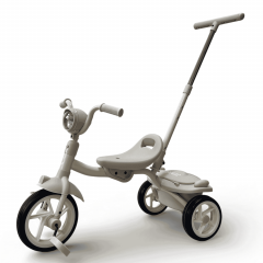 Детский велосипед BubaGo Jerry (Ручка-толкатель, фара. Складной) бежевый BG 200-2