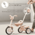 Детский велосипед BubaGo Jerry (Ручка-толкатель, фара. Складной) розовый