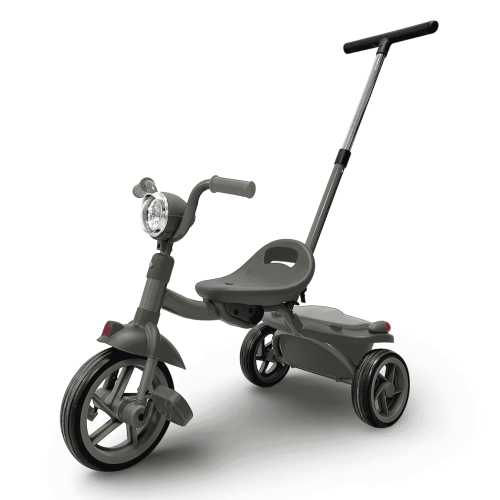 Детский велосипед BubaGo Jerry (Ручка-толкатель, фара. Складной) зеленый