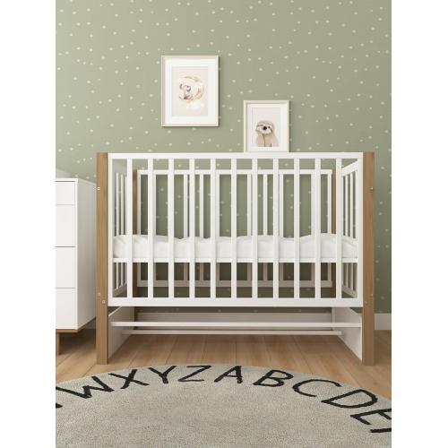 Комплект кроватка + матрас Plitex Eco Dream (маятник продольный) Белый-бук 3194001-6-2