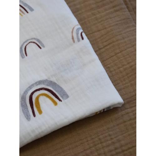 Непромокаемая многоразовая пеленка муслин 60х90 см Радуга