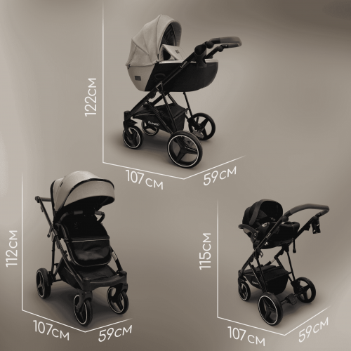 Коляска Bubago Savella 3в1 BG 199-3 Бежевый