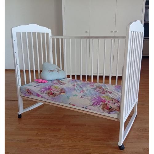 Кроватка детская Giovanni Comfort (белый) колесо-качалка (Джованни)