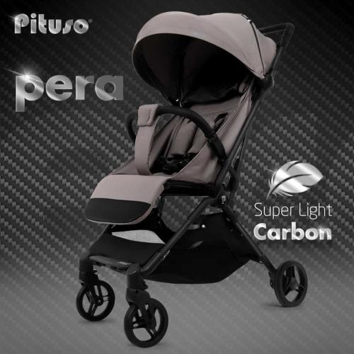 Коляска прогулочная Pituso Pera Devine Cocoa / рама carbon / PU (блок колес) X-33/БК/Devine Cocoa