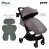 Коляска прогулочная Pituso Pera Devine Cocoa / рама carbon / PU (блок колес) X-33/БК/Devine Cocoa