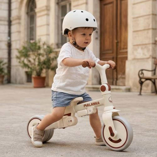 Детский велосипед Bubago Malanka BG 211-1 Бежевый (белая рама)