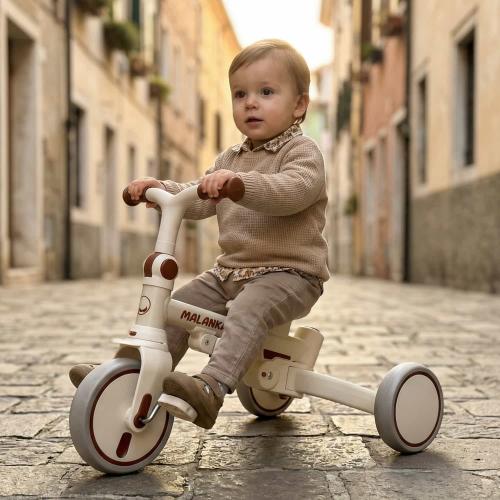 Детский велосипед Bubago Malanka BG 211-1 Бежевый (белая рама)