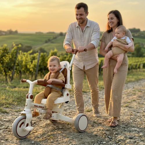 Детский велосипед Bubago Malanka BG 211-1 Бежевый (белая рама)