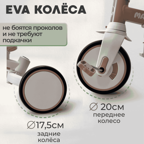 Детский велосипед Bubago Malanka BG 211-2 Коричневый (коричневая рама)