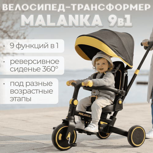 Детский велосипед Bubago Malanka BG 211-3 Черный (чёрно-жёлтый)