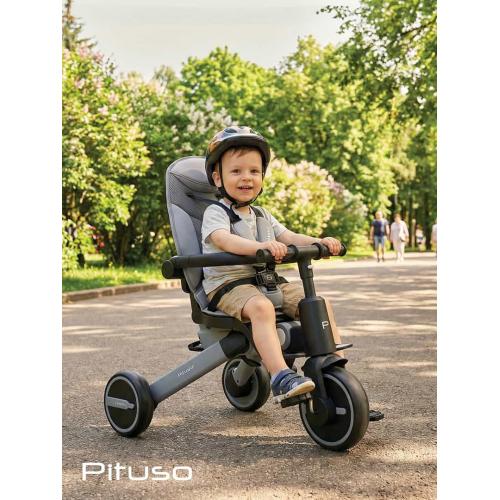 Трехколесный велосипед с ручкой Pituso Leve Pro / T8 Plus-Grey (серый) 2026