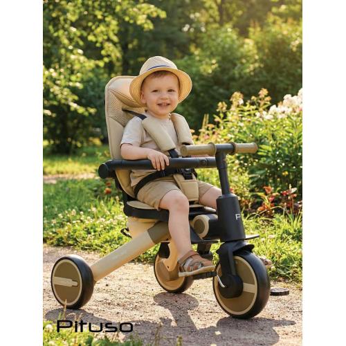 Трехколесный велосипед с ручкой Pituso Leve Pro / T8 Plus-Truf-Beige 2026