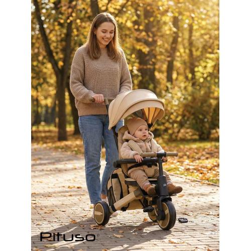 Трехколесный велосипед с ручкой Pituso Leve Pro / T8 Plus-Truf-Beige 2026