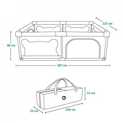 Игровой манеж Lionelo Willow (Beige Sand) (127х187х68 см)
