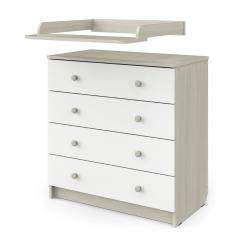 Комод пеленальный Атон Odin (Шимо светлый / белый)