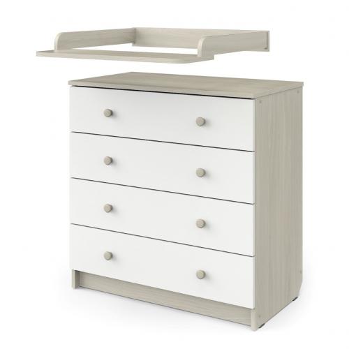 Комод пеленальный Атон Odin (Шимо светлый / белый)