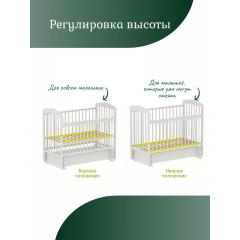 Кроватка Giovanni Comfort (Белый) Маятник без ящика (Джованни / быстросъемная стенка)